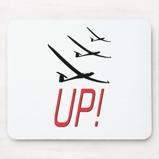 HERAUF! Segelflugzeug Sailplane Mousepad (Vorne)