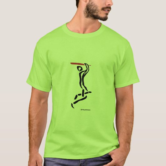 Herauf und über Kricket-T-Shirt T-Shirt (Vorderseite)