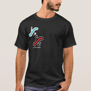 HERAUF UNTEN lesen Sie die Zeichen T-Shirt