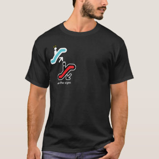 HERAUF UNTEN lesen Sie die Zeichen T-Shirt