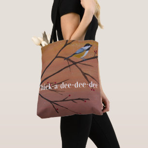 Heraus auf einem Glied Küken-ein-dee-dee-dee Tasche