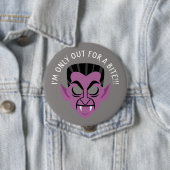 Heraus für einen Biss Vampire-Halloween-Partyknopf Button (Beispiel)