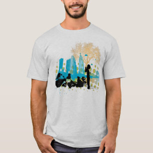 heraus hängen mit dem gang2 auf gemustertem Shirt