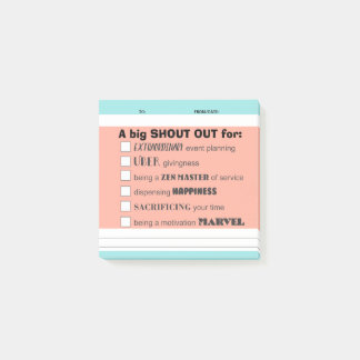 Heraus schreien post-it klebezettel