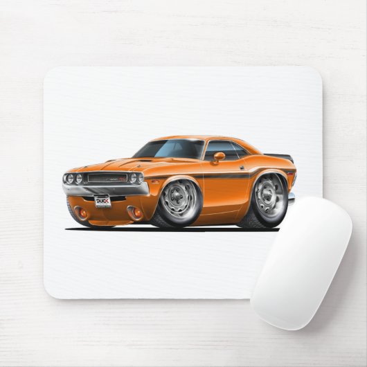 Herausforderer-Orangen-Auto 1970-72 Mousepad (Mit Mouse)