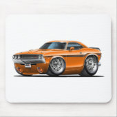 Herausforderer-Orangen-Auto 1970-72 Mousepad (Vorne)