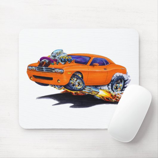 Herausforderer-Orangen-Auto 2008-10 Mousepad (Mit Mouse)