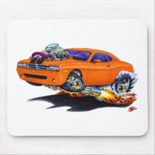 Herausforderer-Orangen-Auto 2008-10 Mousepad