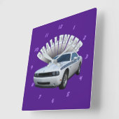 Herausforderer Quadratische Wanduhr (Winkel)