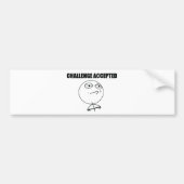 Herausforderung angenommen autoaufkleber (Vorne)