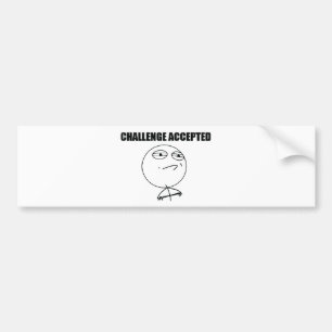 Herausforderung angenommen autoaufkleber