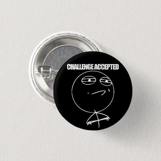 Herausforderung angenommen button (Vorne & Hinten)