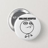 Herausforderung angenommen button (Vorne & Hinten)