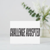 Herausforderung angenommen postkarte (Stehend Vorderseite)