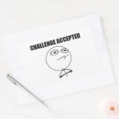 Herausforderung angenommen rechteckiger aufkleber (Umschlag)