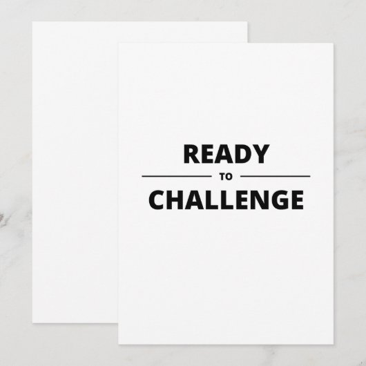 HERAUSFORDERUNG EINLADUNG (Vorne/Hinten)