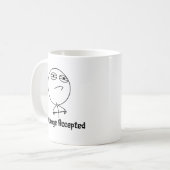 Herausforderung geltender schwarzer u. weißer Text Kaffeetasse (Vorderseite Links)