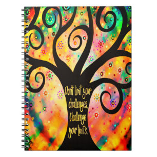 Herausforderung Ihre Grenzen Whimsical Tree farben Notizblock