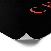 Herausforderung Inspiration Schwarz/Weiß Lion Poster (Ecke)