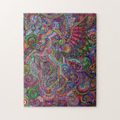 Herausforderung Jigsaw Unicorn Mandala Artwork Puzzle (Vertikal)