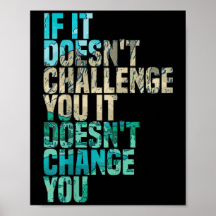 Herausforderung Motivierend Poster