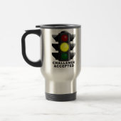 Herausforderung nahm die lustige Ampel-Reise-Tasse Reisebecher (Links)