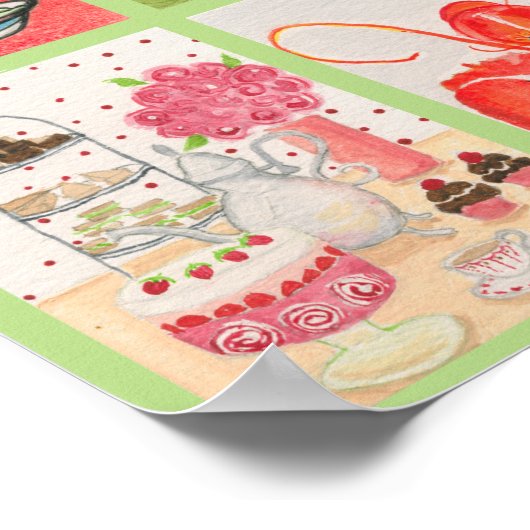 Herausforderung Nahrung Poster (Ecke)