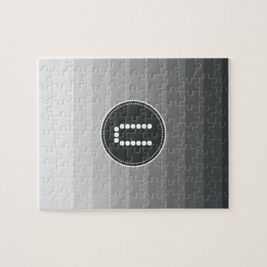 Herausforderung Onyx Mit Monogramm Puzzle (Horizontal)