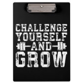 Herausforderung Sie selbst und wachsen - Inspirati Klemmbrett (Vorderseite)