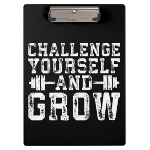 Herausforderung Sie selbst und wachsen - Inspirati Klemmbrett