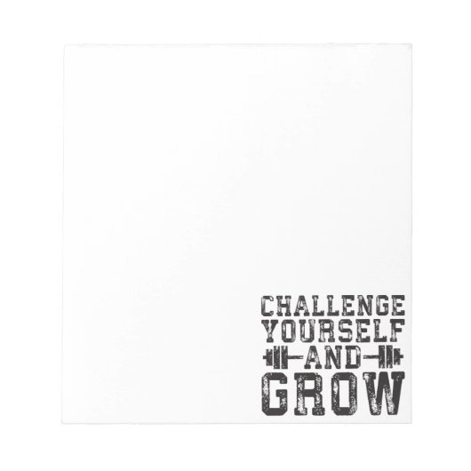 Herausforderung Sie selbst und wachsen - Inspirati Notizblock (Vorderseite)