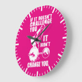 HERAUSFORDERUNG UND VERÄNDERUNG. Motivierend Fraue Große Wanduhr (Winkel)