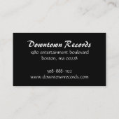 Herausforderung, zum der Klavier-Visitenkarte zu Visitenkarte (Rückseite)