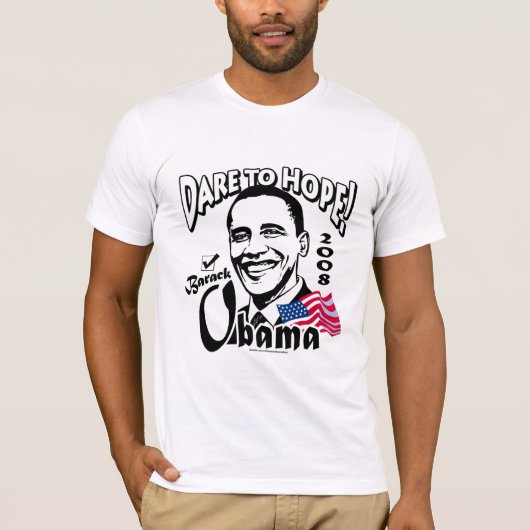 Herausforderung, zum von Shirt Obama 08 zu hoffen (Vorderseite)