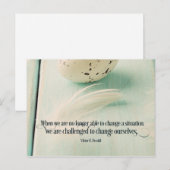 Herausforderungen für den Wandel Postkarte (Vorne/Hinten)