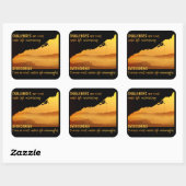 HERAUSFORDERUNGEN QUADRATISCHER AUFKLEBER (Blatt)