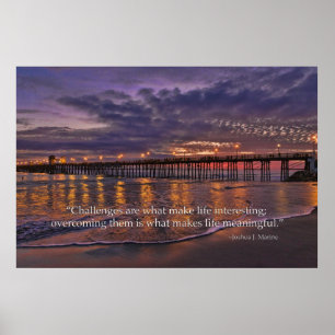 Herausforderungen sind es, die das Leben interessa Poster