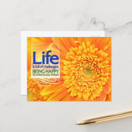 "Herausforderungen und Glück im Leben" Inspiration Postkarte