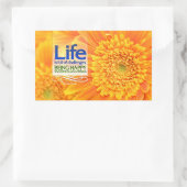 "Herausforderungen und Glück im Leben" Inspiration Rechteckiger Aufkleber (Tasche)