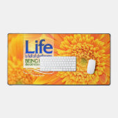 "Herausforderungen und Glück im Leben" Inspiration Schreibtischunterlage (Tastatur & Maus)