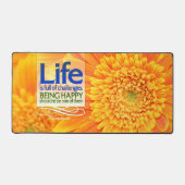 "Herausforderungen und Glück im Leben" Inspiration Schreibtischunterlage (Vorderseite)