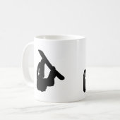 Herausforderungs-Schwerkraft - Snowboard-Tasse Kaffeetasse (Vorderseite Links)
