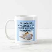 HERAUSGEBER-Korrektorwitz Kaffeetasse (Links)