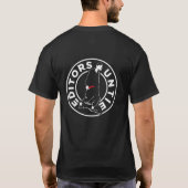 Herausgeber lösen dunklen T - Shirt (Rückseite)