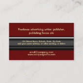 Herausgeberautornverfasser-Journalistspule Visitenkarte (Rückseite)