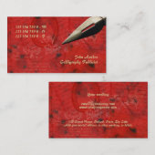 Herausgeberautornverfasserschwarzrot Visitenkarte (Vorne/Hinten)