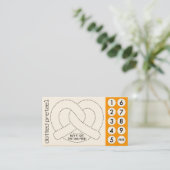 herausgeschnittene Lochkarten der weichen Brezel Treuekarte (Stehend Vorderseite)