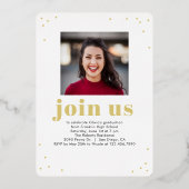 Herausragende Abschluss-Einladung Folieneinladung (Rückseite)