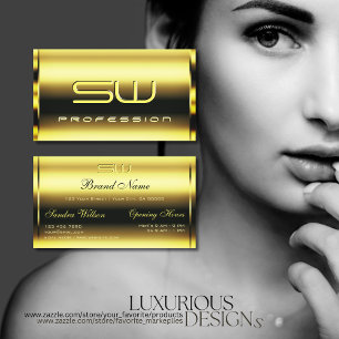 Herausragende Gold-Effekte Moderne 3D-Briefe Quali Visitenkarte