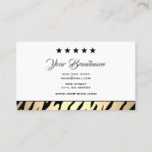 Herausragende Gold Tiger Minimalistisch Beruflich Visitenkarte (Rückseite)